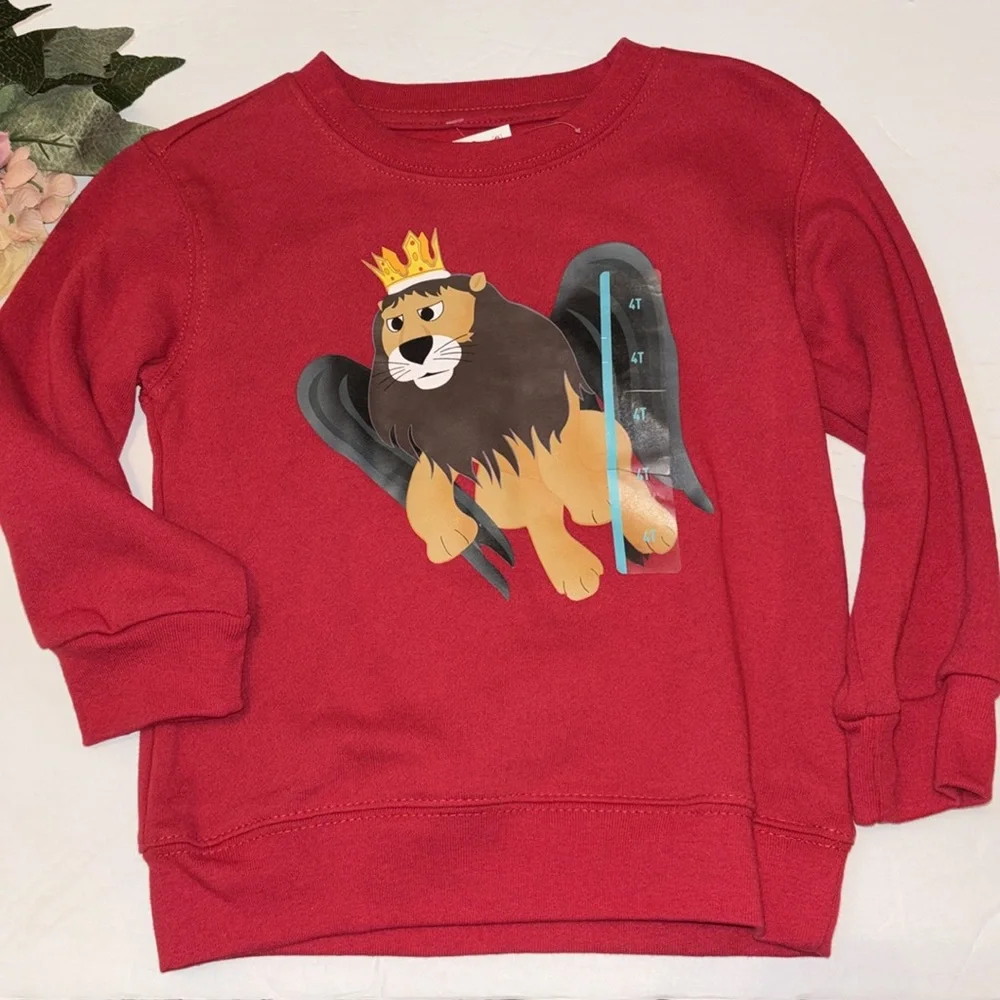 KING MOONRACER 4T Red Long Sleeve Sweatshirt Rudolph The Red Nose Reindeer